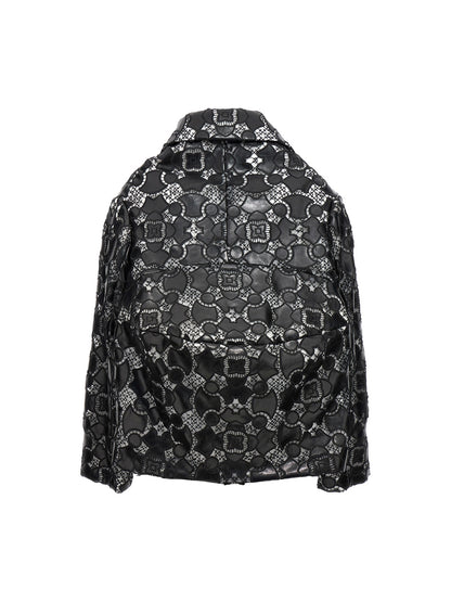Comme Des Garçons Bicolor Polyethylene Leather Jacket