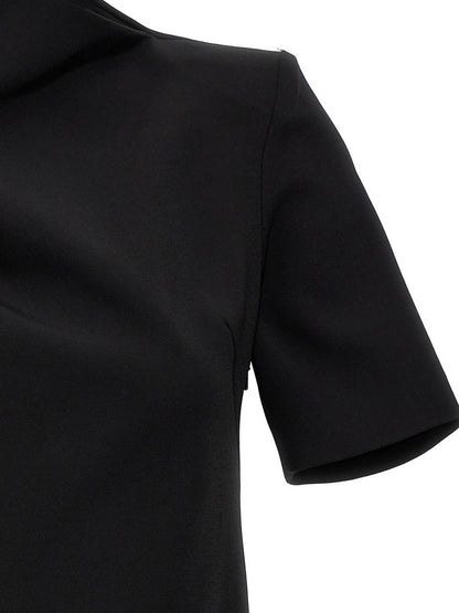 Sportmax Black Viscose Short Dress