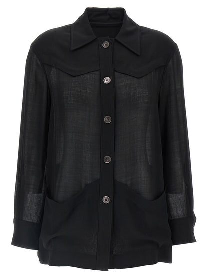Ferragamo Black Virgin Wool Blouse