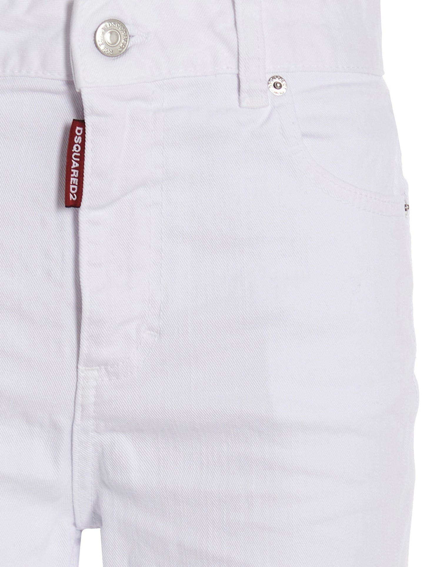 Dsquared² White Cotton Flared Jeans