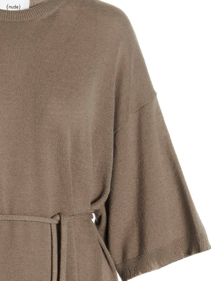 NUDE Beige Virgin Wool Long Dress