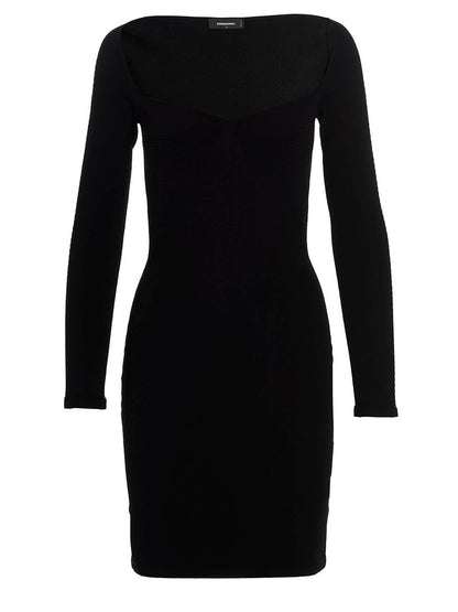 Dsquared² Black Viscose Mini Skirt