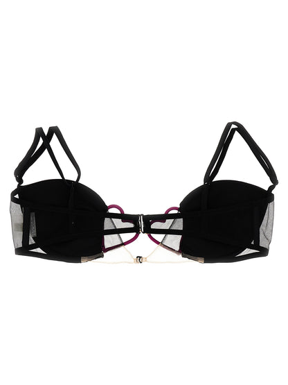 Nensi Dojaka Black Polyamide Bra