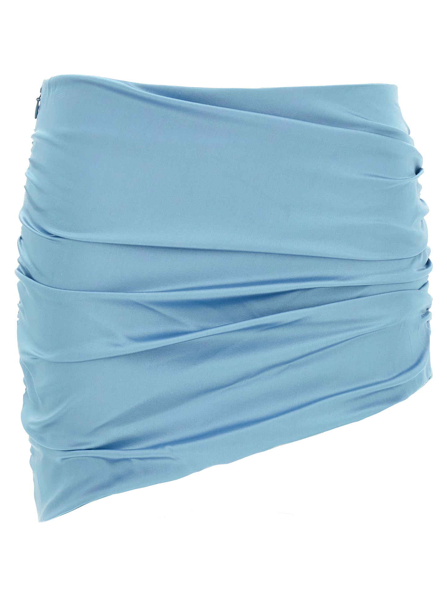 Alessandra Rich Blue Silk Long Skirt