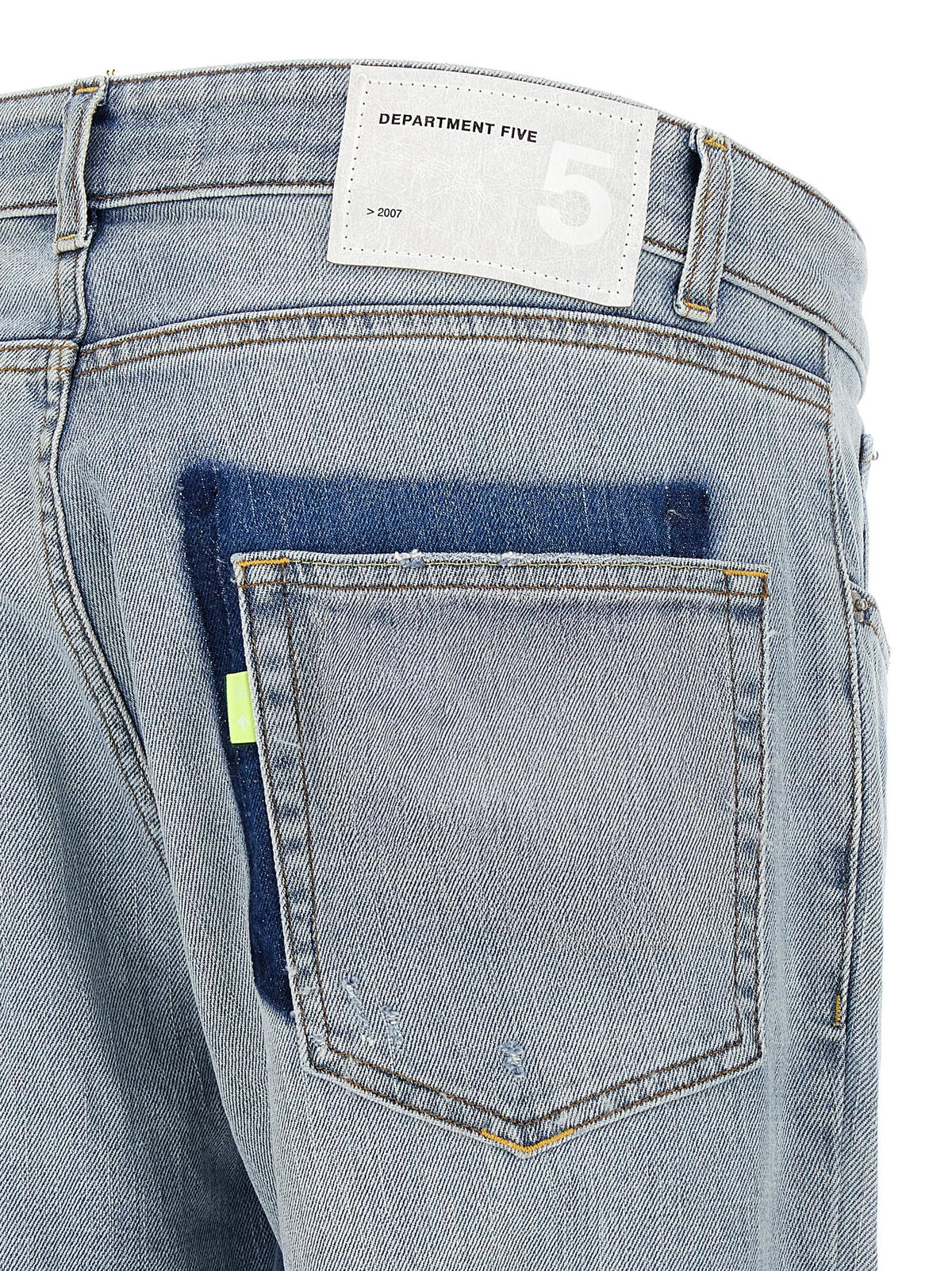 Jeans by Department 5 for men in stretch denim cotton light-blue features a refined silhouette with a refined slim, defined by a and a refined long for a refined finish.