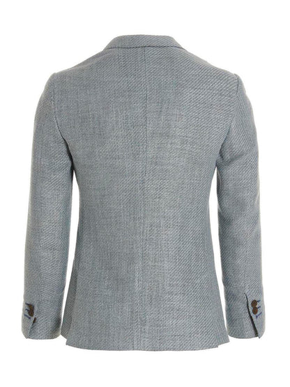MAURIZIO MIRI Blue Silk Blazer