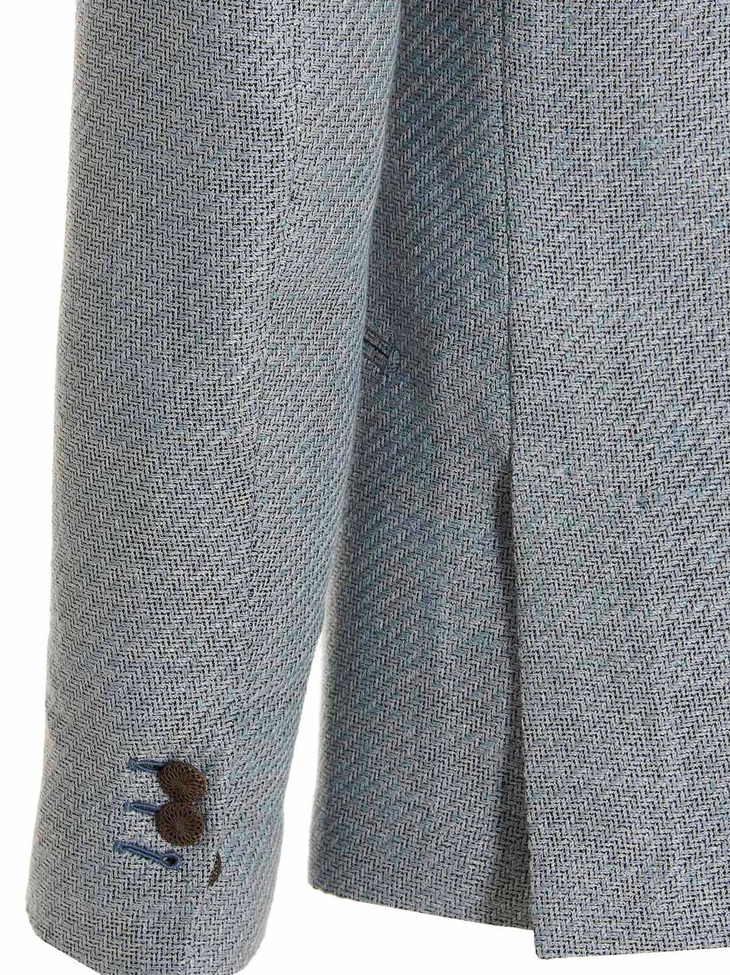 MAURIZIO MIRI Blue Silk Blazer