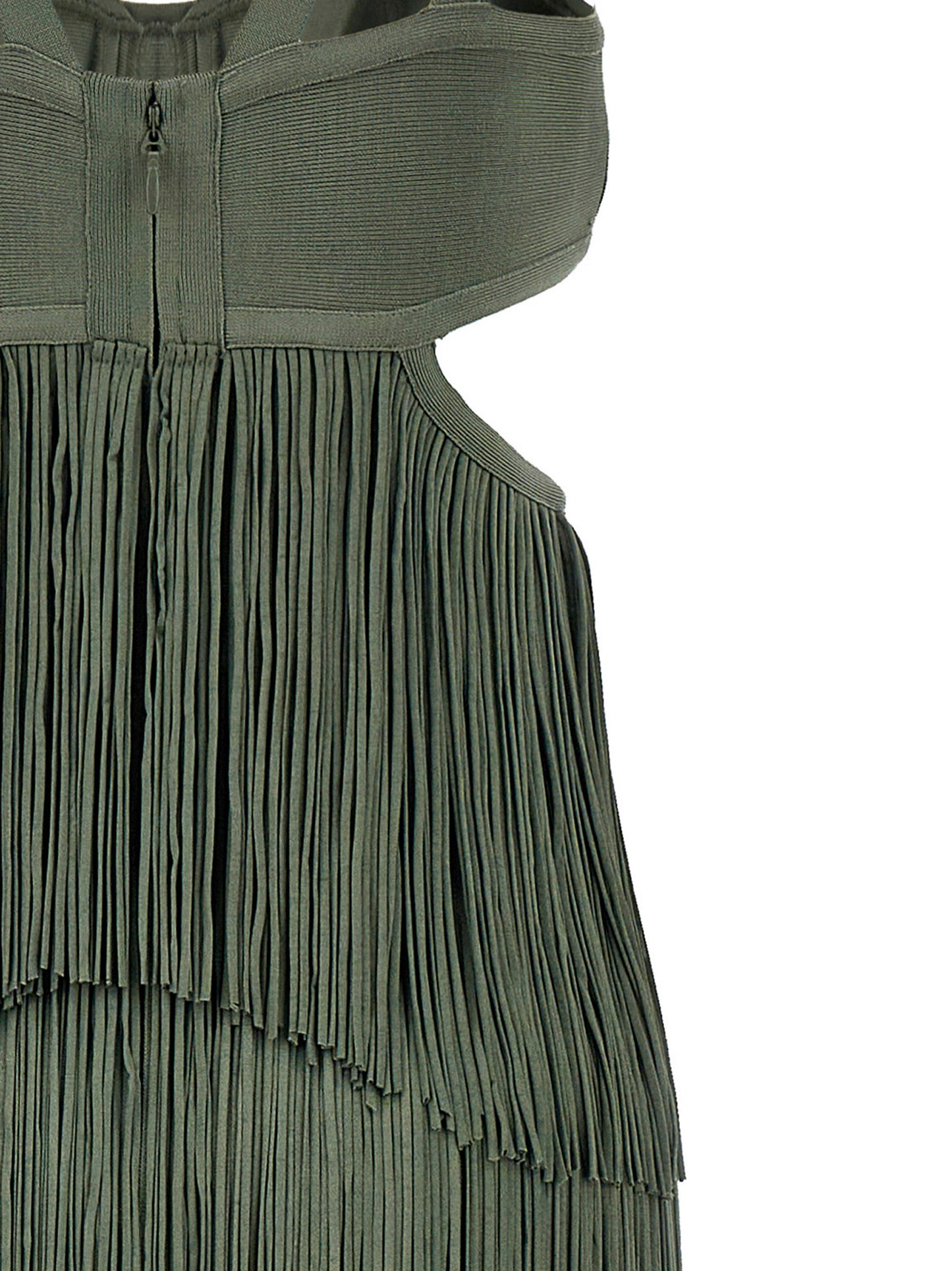 Hervé Léger Bicolor Rayon Long Dress