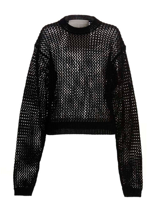 RAMAEL Black Cotton Cardigan