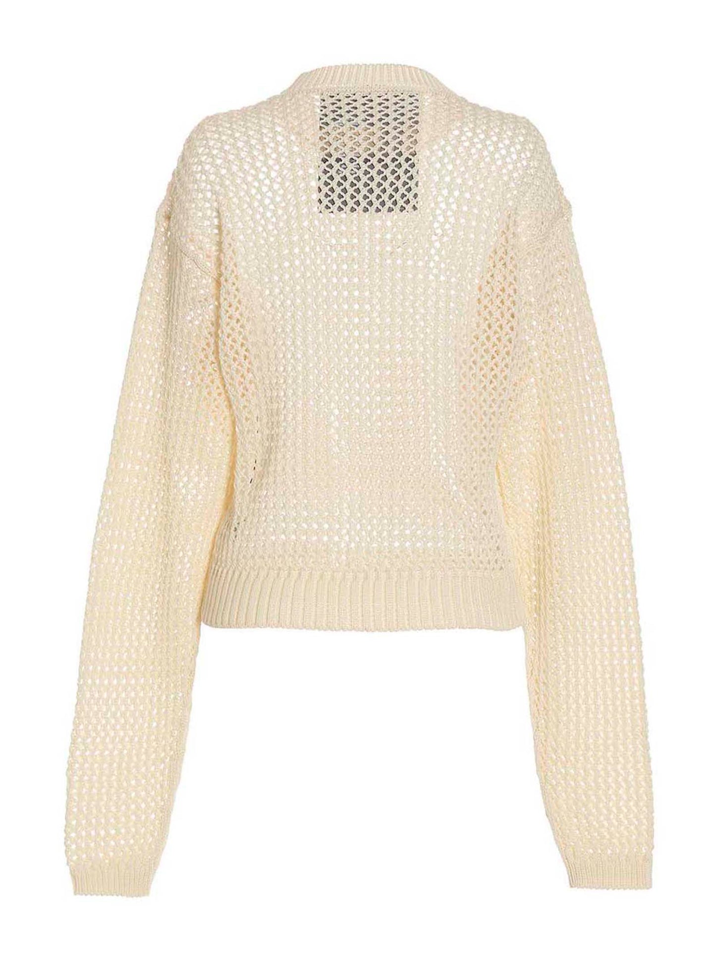 RAMAEL White Cotton Cardigan