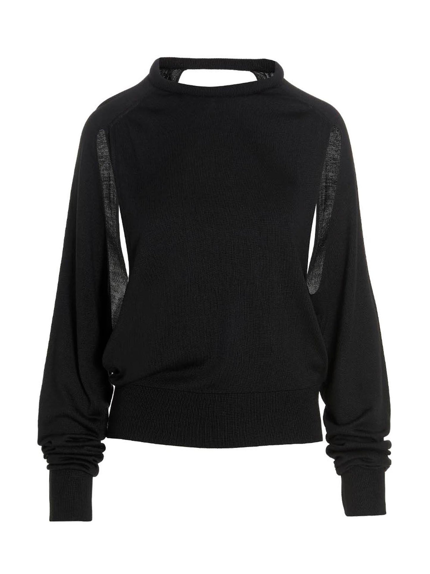 RAMAEL Black Silk Cardigan