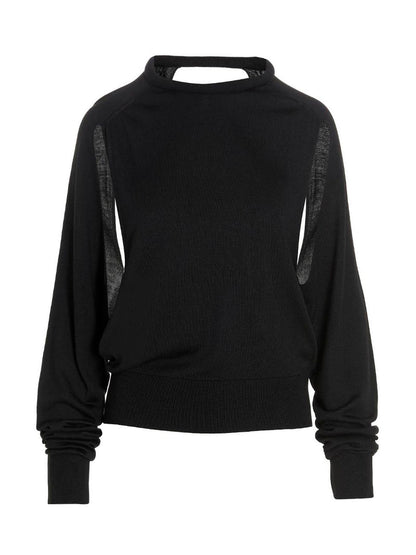 RAMAEL Black Silk Cardigan