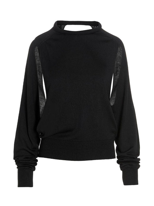 RAMAEL Black Silk Cardigan