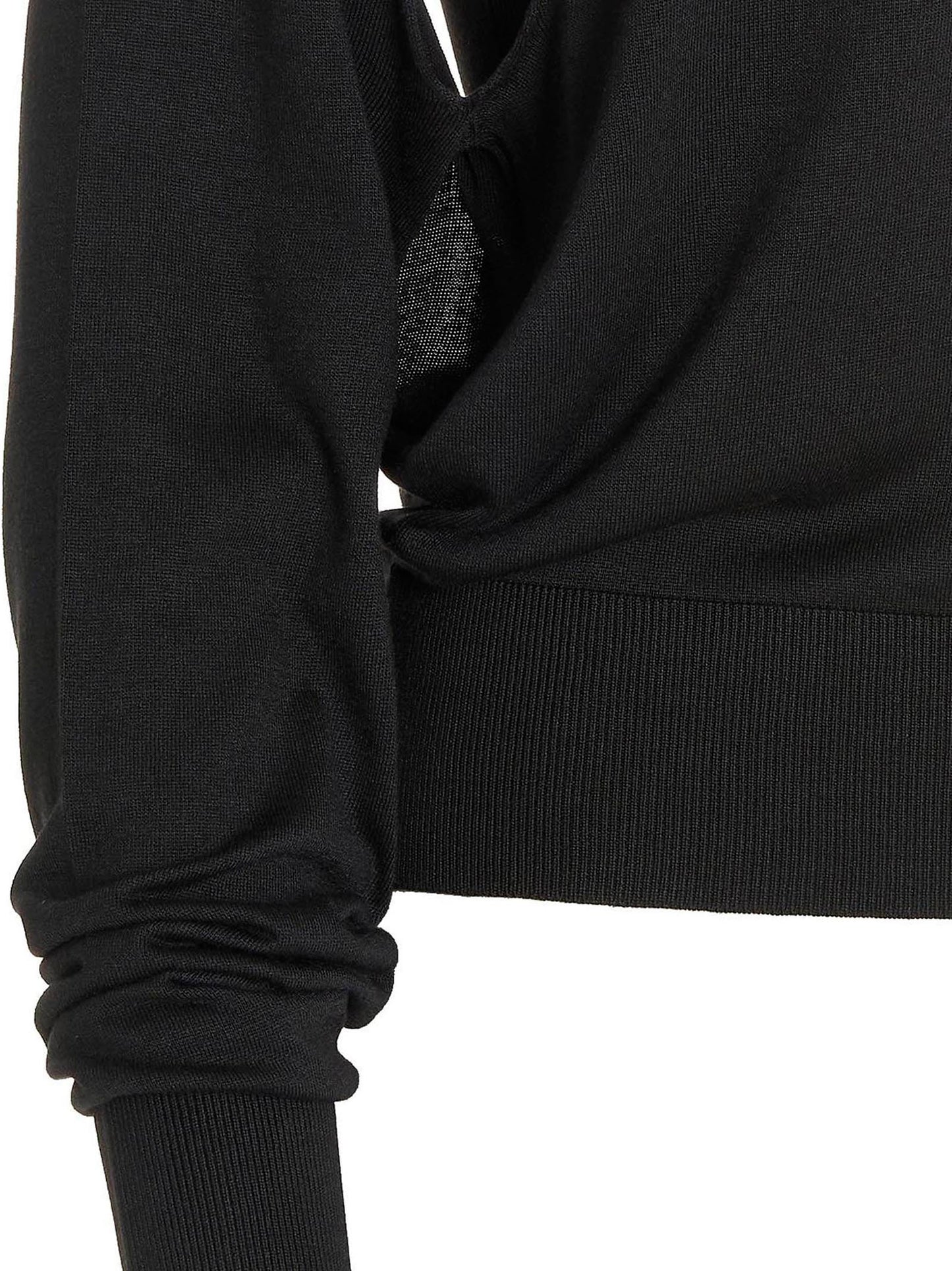 RAMAEL Black Silk Cardigan