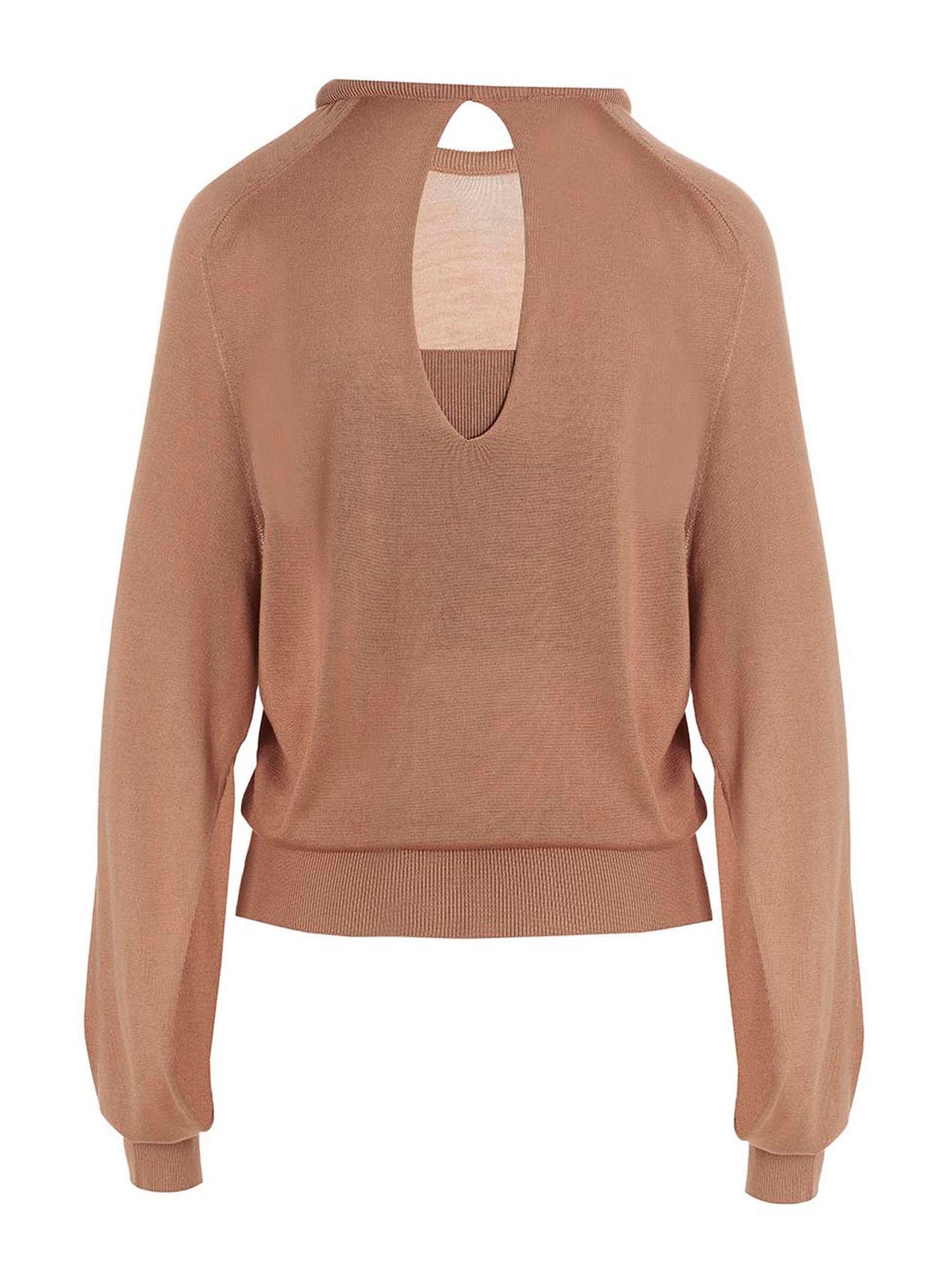 RAMAEL Beige Silk Cardigan