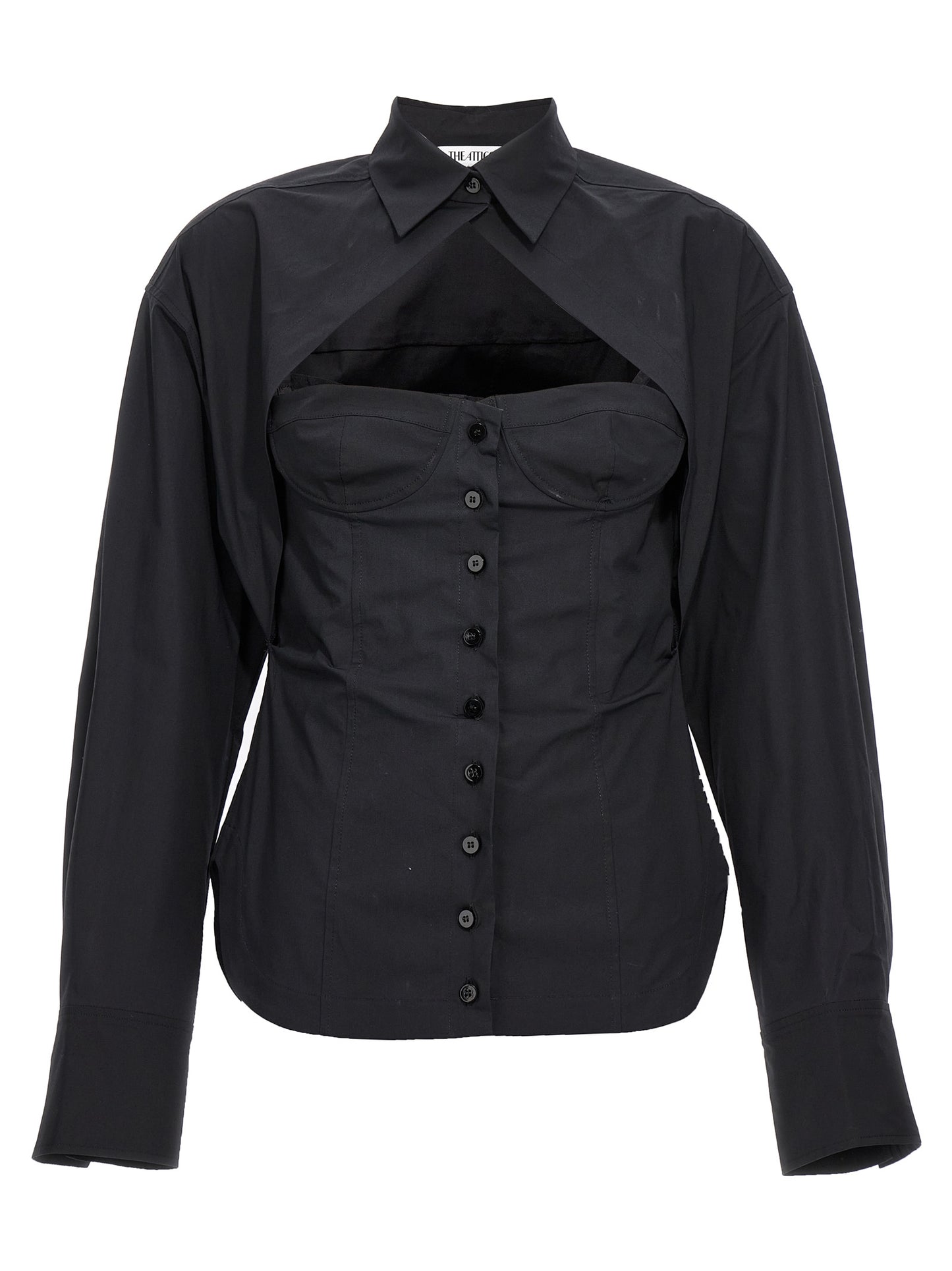 The Attico Black Cotton Blouse