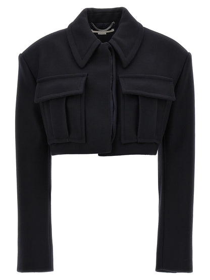 Stella McCartney Black Wool Full-Length Jacket