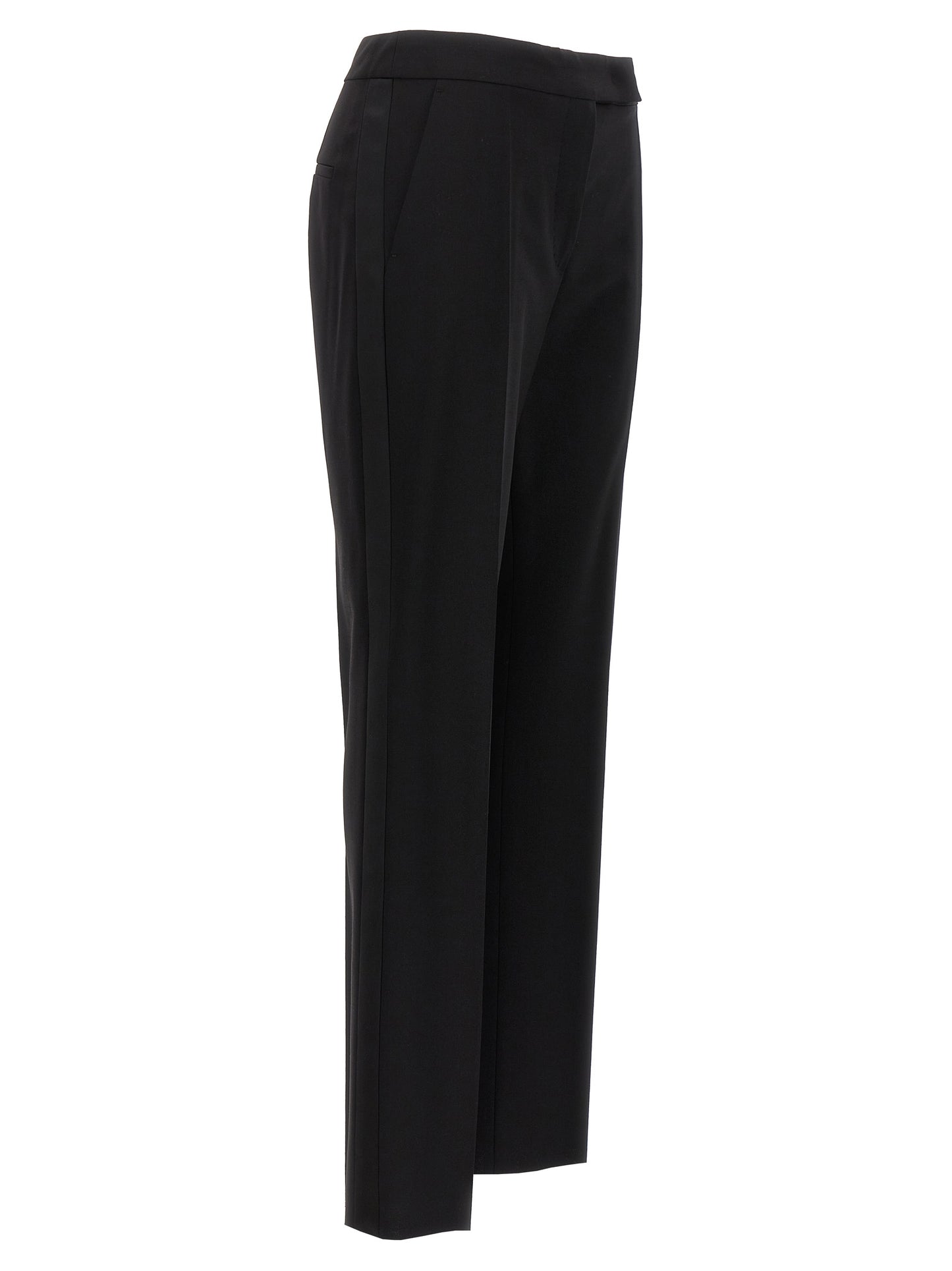 Max Mara Black Virgin Wool Dress Pants