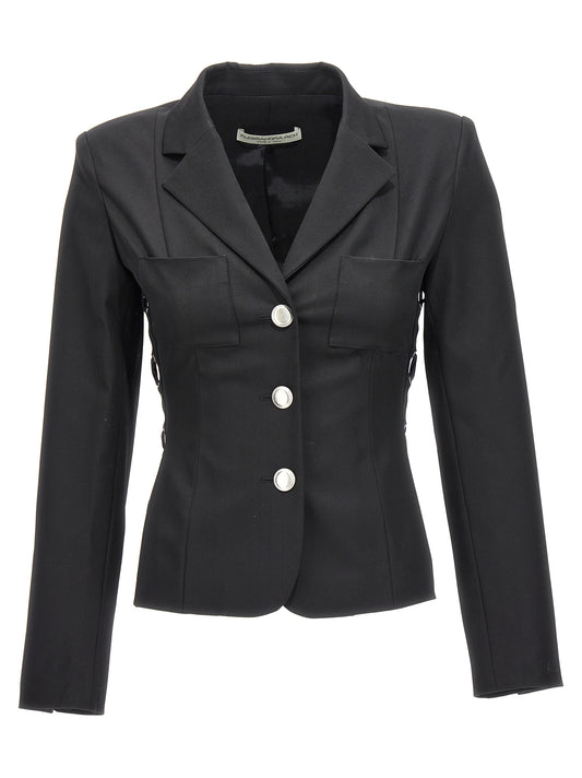 Alessandra Rich Black Wool Blazer