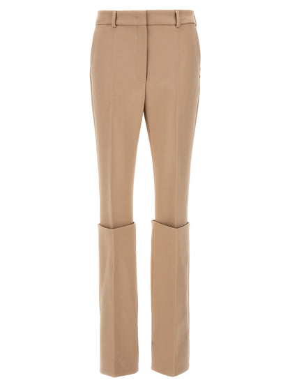 Sportmax Beige Polyester Dress Pants