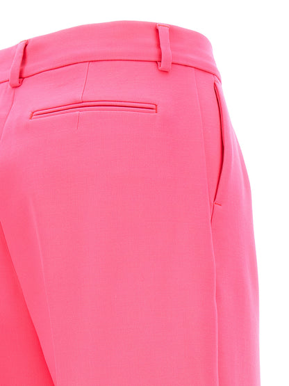 Sportmax Fuchsia Virgin Wool Casual Pants
