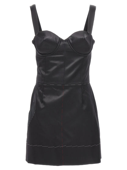 Maison Margiela Black Acetate Short Dress