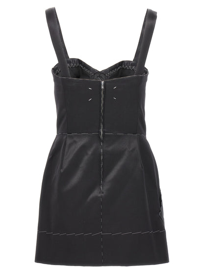 Maison Margiela Black Acetate Short Dress