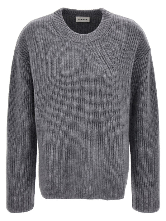 Cardigan by P.A.R.O.S.H. for women in cashmere gray features an impeccable silhouette, showcasing a sophisticated and long-sleeve detail for a truly impeccable finish.