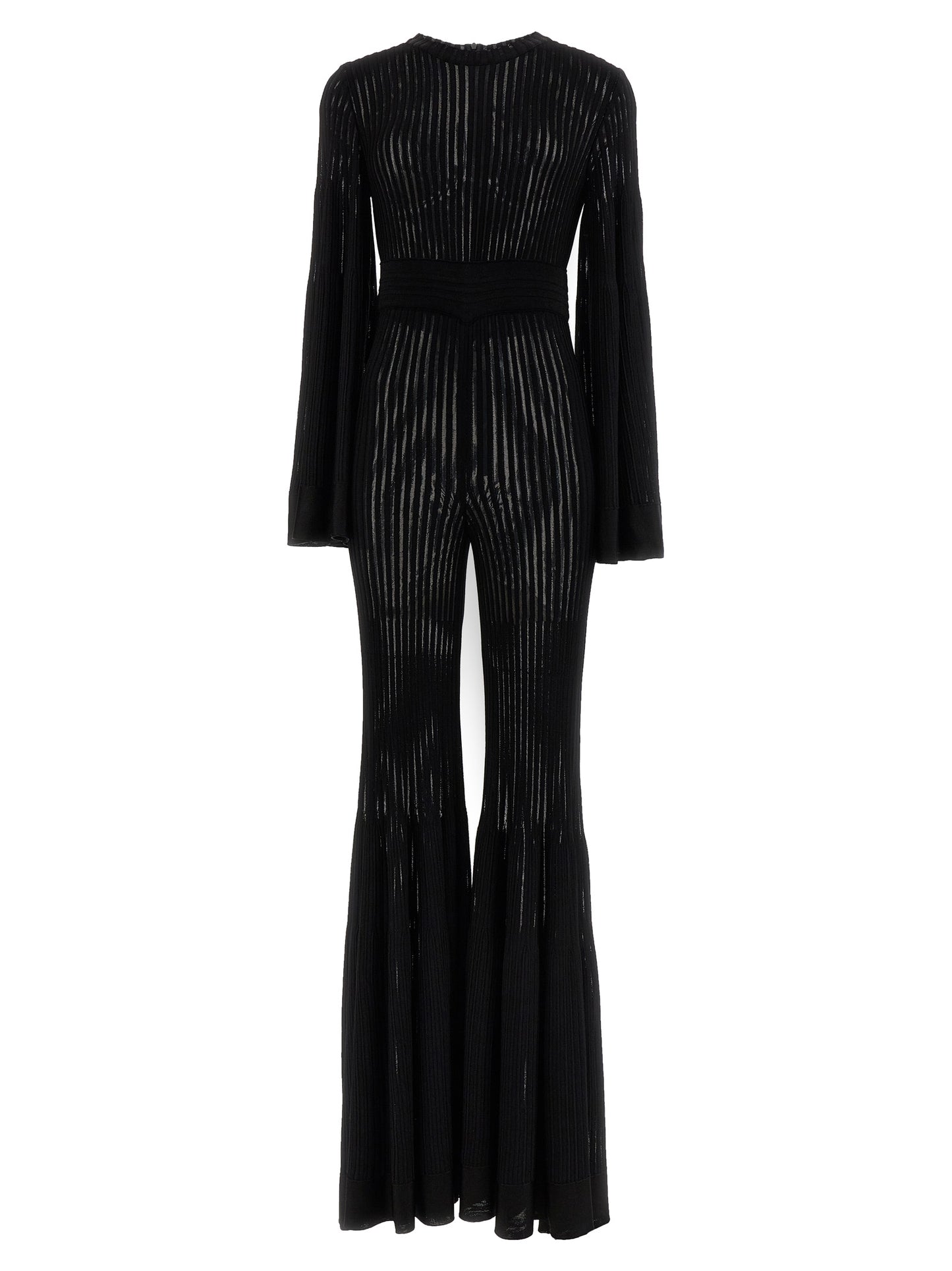 ANTONINO VALENTI Black Viscose Jumpsuit