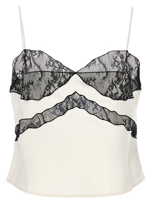 Blouse by The Andamane for women in polyester satin bicolour, black & white presents a discerning silhouette, showcasing a sophisticated and for a truly discerning finish.