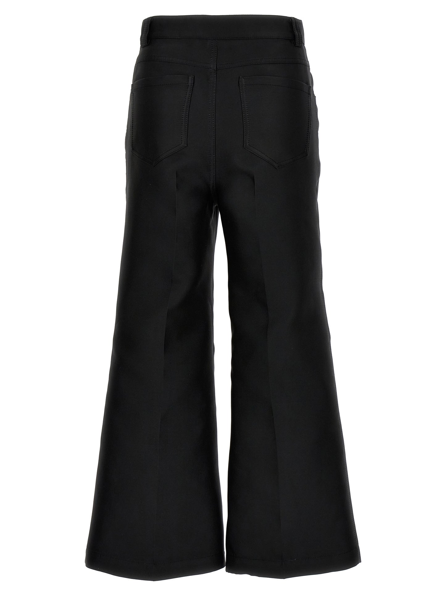 Giambattista Valli Black Polyester Flared Pants