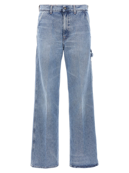 Jeans by Made in Tomboy for women in denim cotton light-blue features an sartorial relaxed-fit, regular-fit & wide and long with a cut for a sartorial finish.