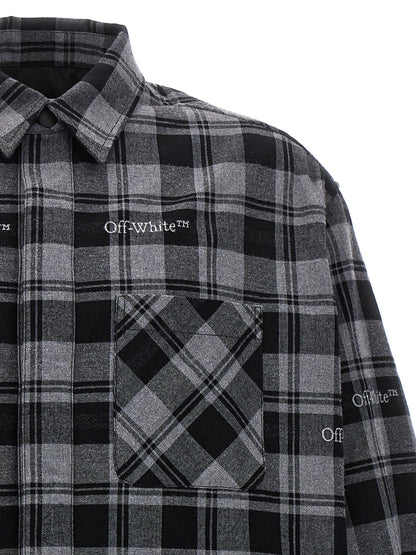 Off-White Gray Cotton Shell Jacket
