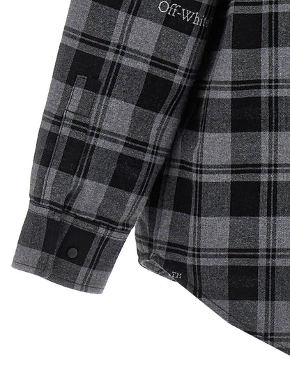 Off-White Gray Cotton Shell Jacket