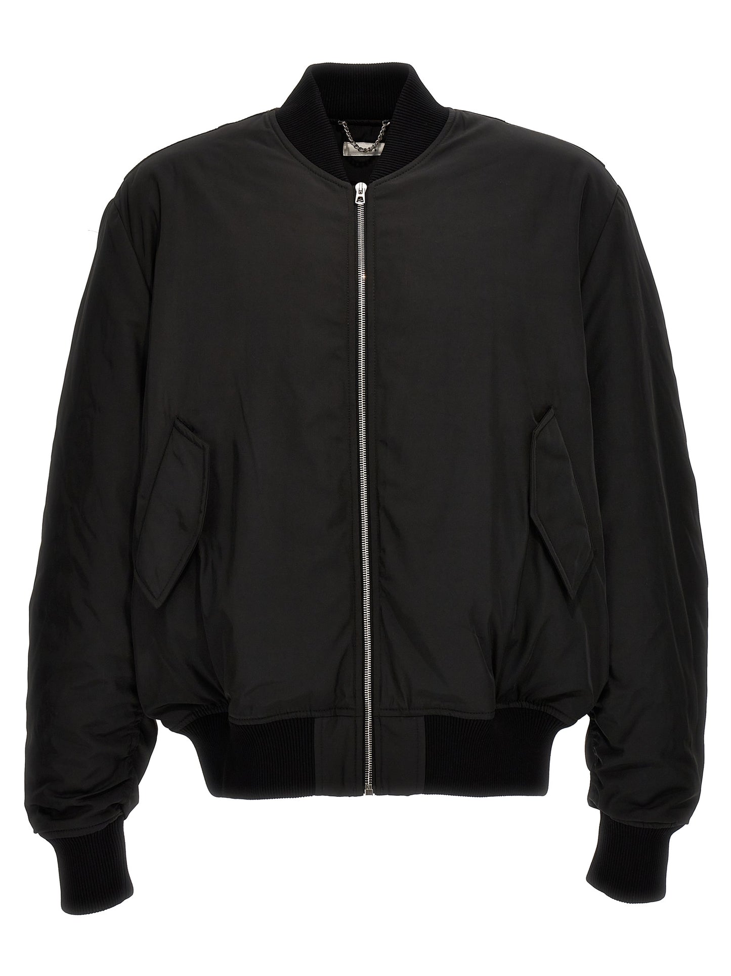 1989 Studio Black Polyester Bomber