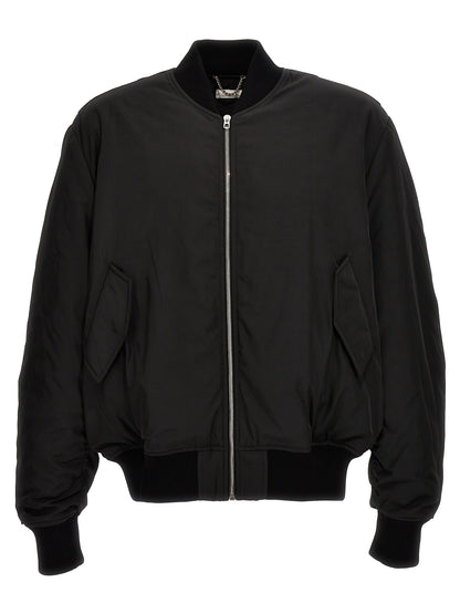 1989 Studio Black Polyester Bomber