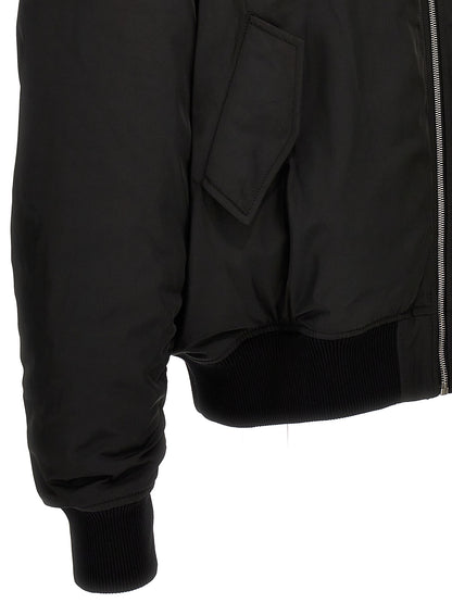 1989 Studio Black Polyester Bomber