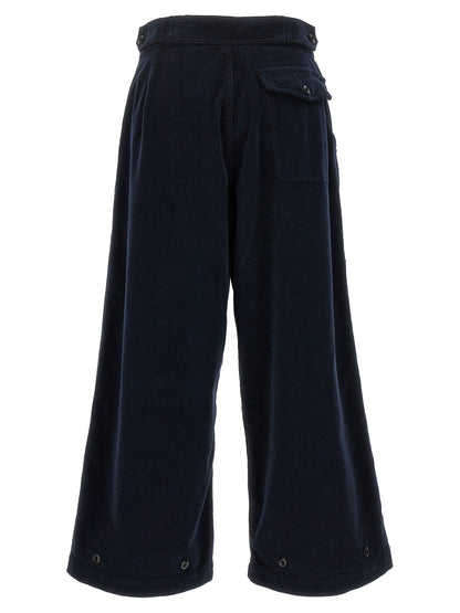 CELLAR DOOR Blue Cotton Casual Pants