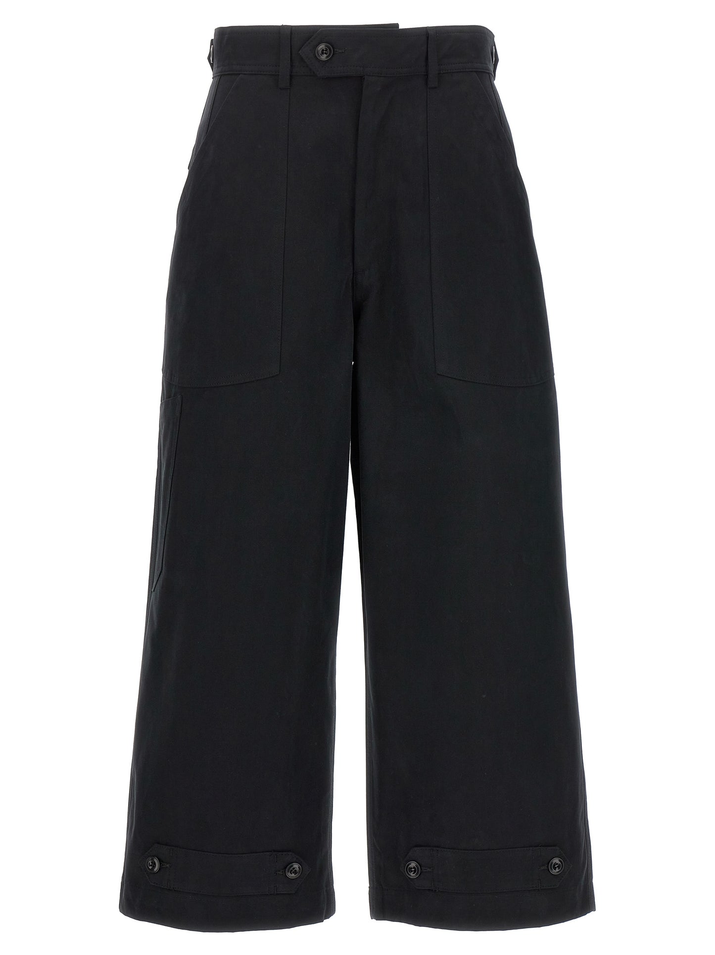 CELLAR DOOR Black Cotton Casual Pants