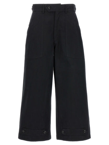 CELLAR DOOR Black Cotton Casual Pants
