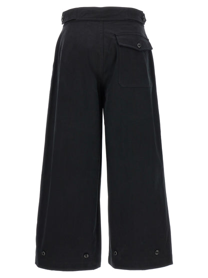 CELLAR DOOR Black Cotton Casual Pants