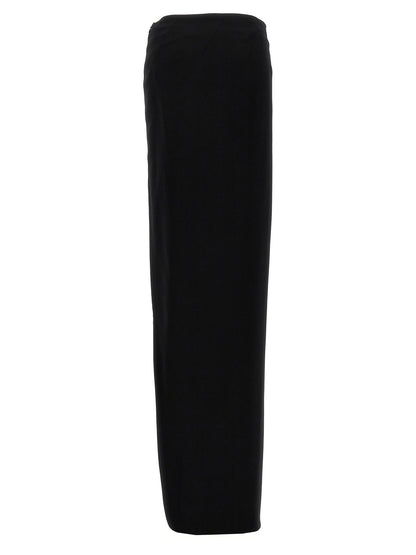 Ann Demeulemeester Black Lamb Leather Mini Skirt
