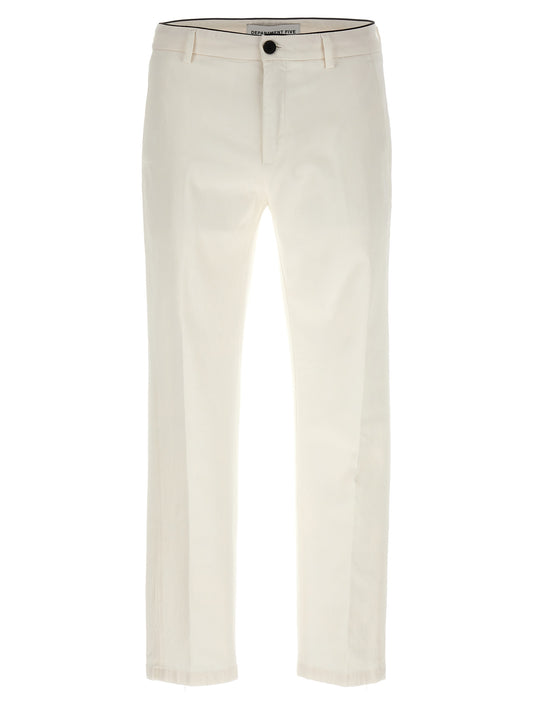 Pants by Department 5 for men in cotton & rubber white features an on trend silhouette with a and cut in an elegant long for a sophisticated look.