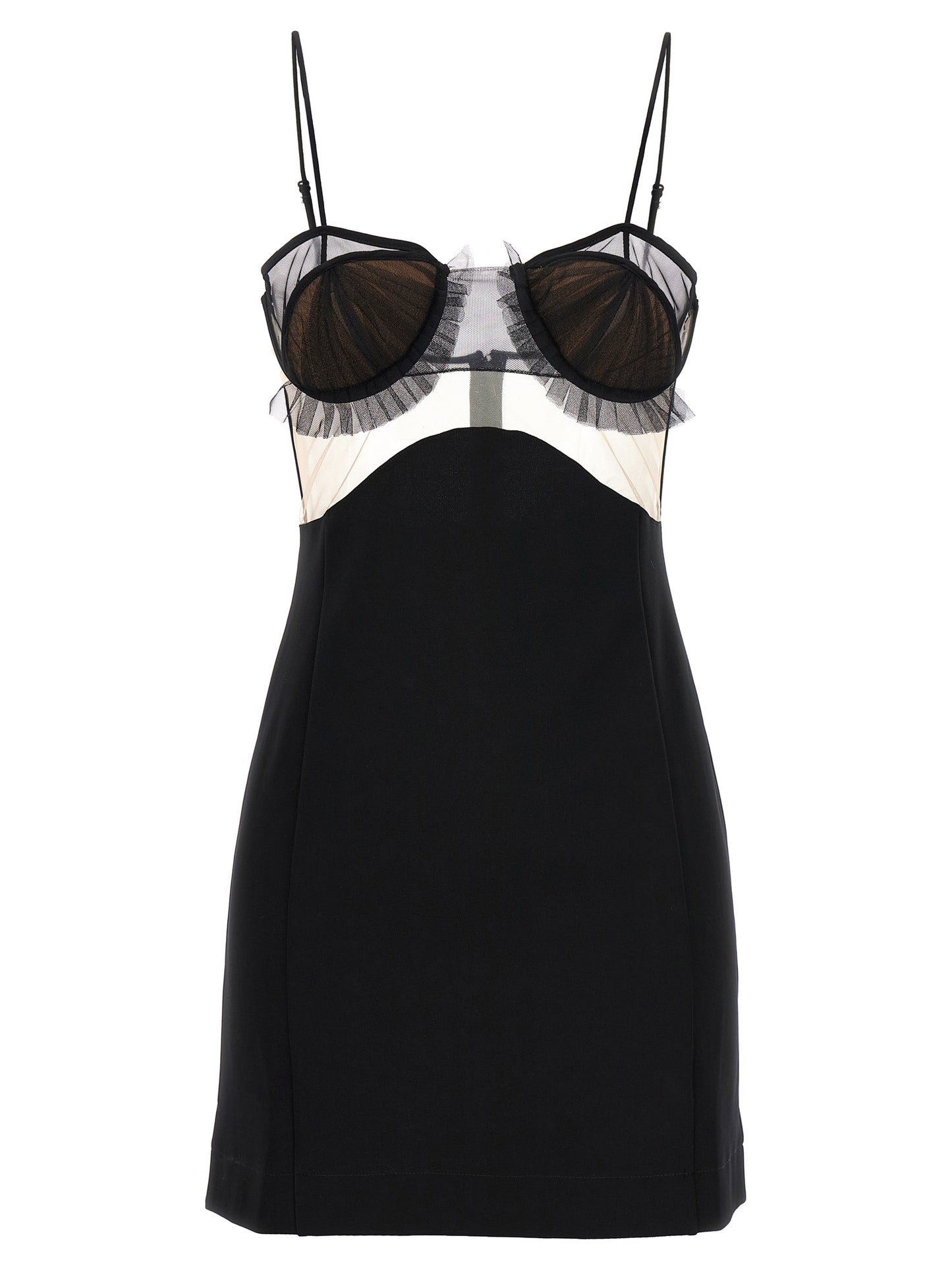 Nensi Dojaka Black Viscose Short Dress