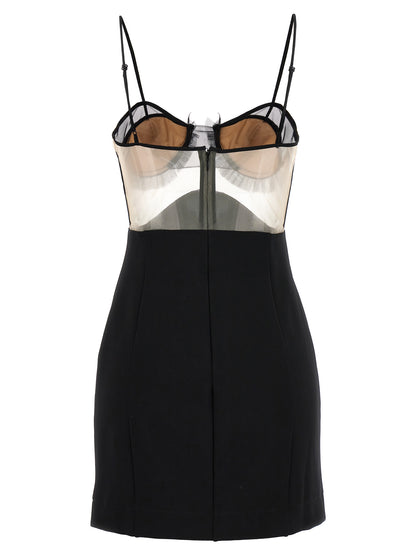 Nensi Dojaka Black Viscose Short Dress