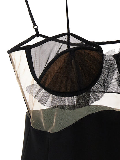 Nensi Dojaka Black Viscose Short Dress