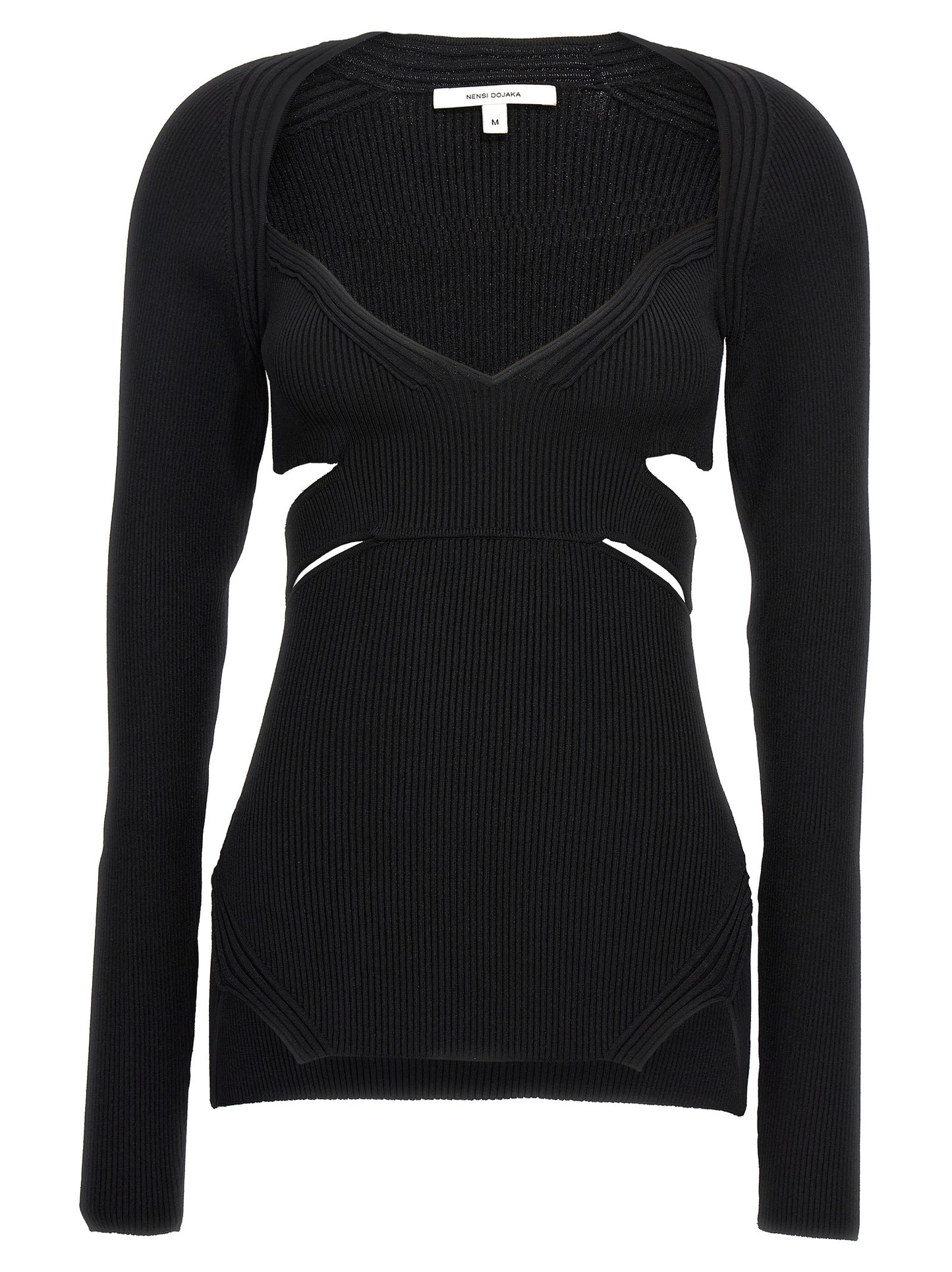 Nensi Dojaka Black Viscose Cardigan