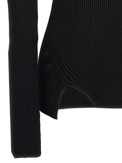 Nensi Dojaka Black Viscose Cardigan