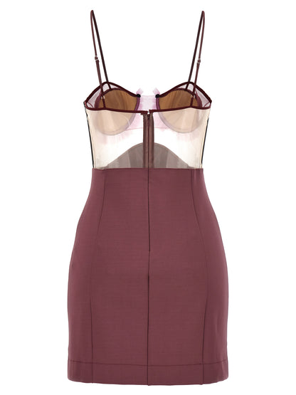 Nensi Dojaka Purple Viscose Short Dress