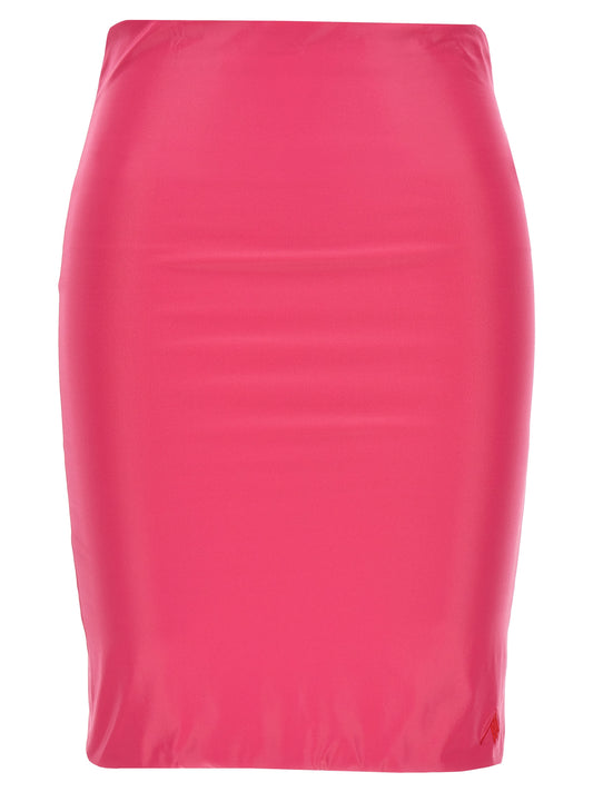 The Attico Fuchsia Polyamide Long Skirt
